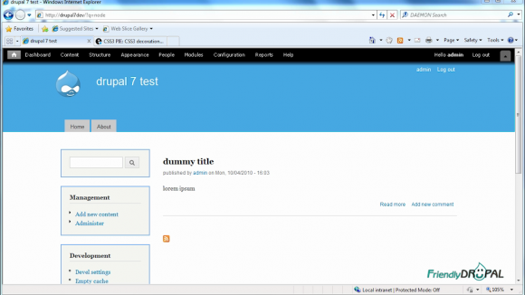 CSS3 for IE in Drupal