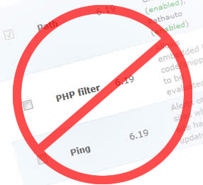 Drupal security: turn off PHP filter