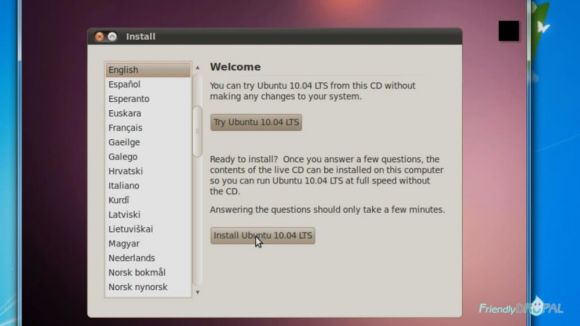 Install Ubuntu 10 on Virtualbox on Windows 7
