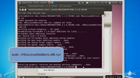 Install virtualbox guest additions for Ubuntu guest on Windows host