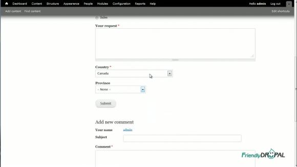 Webform with dependent fields